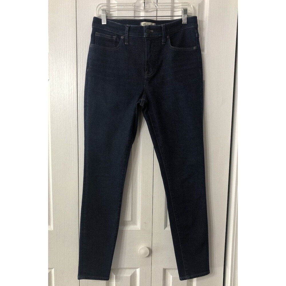 MADEWELL 9" High Rise Skinny Zip Fly Dk Wash Stretch  Denim Jeans Women's Sz 29